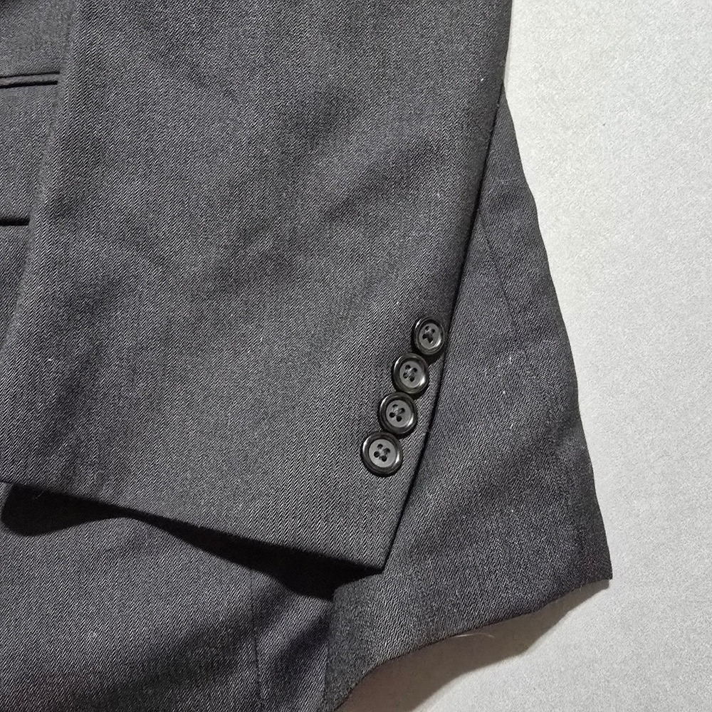 Stafford Blazer Mens 44R Black 100% Pure‎ New Wool 3 Button Sport Coat - Picture 8 of 13